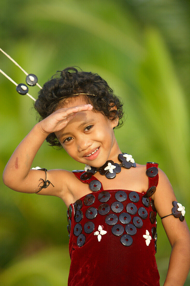 girl is wearing a traditional outfit