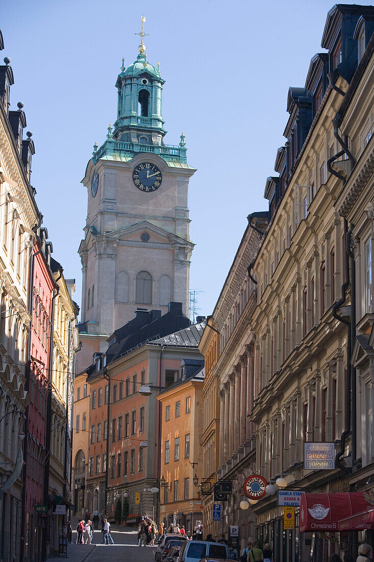 Gamla Stan Altstadt und Storkyrkan Große Kirche, Stockholm, Schweden, Skandinavien, Europa
