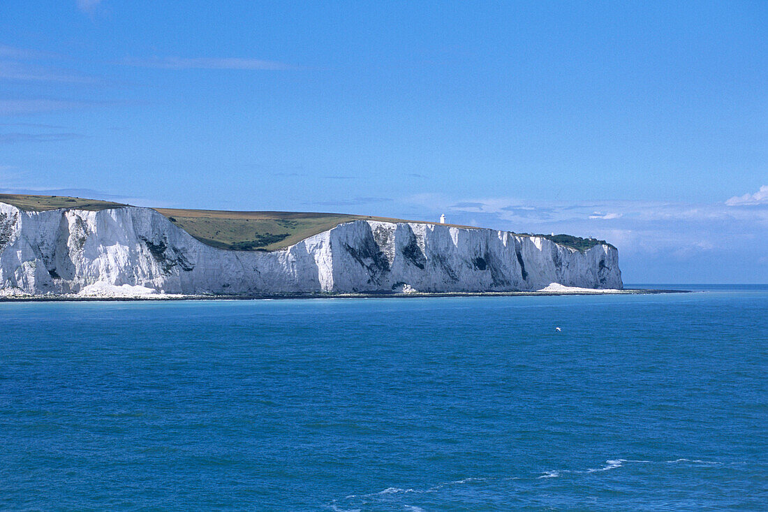 Weisse Klippen von Dover, Blick von Fähre auf Ärmelkanal, Dover, Kent, Südengland, England, Großbritannien, Europa