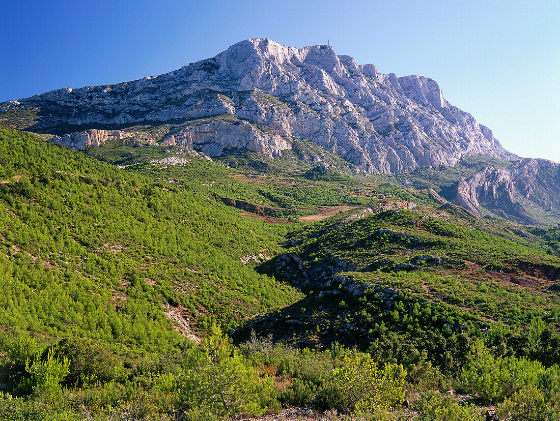 Berg Montagne Sainte-Victore, bei Aix-en-Provence, Provence, Frankreich
