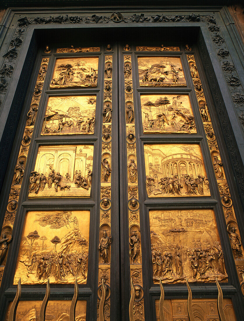 Porta del Paradiso, Bronzedoor, Battistero San Giovanni, Florence, Tuscany, Italy