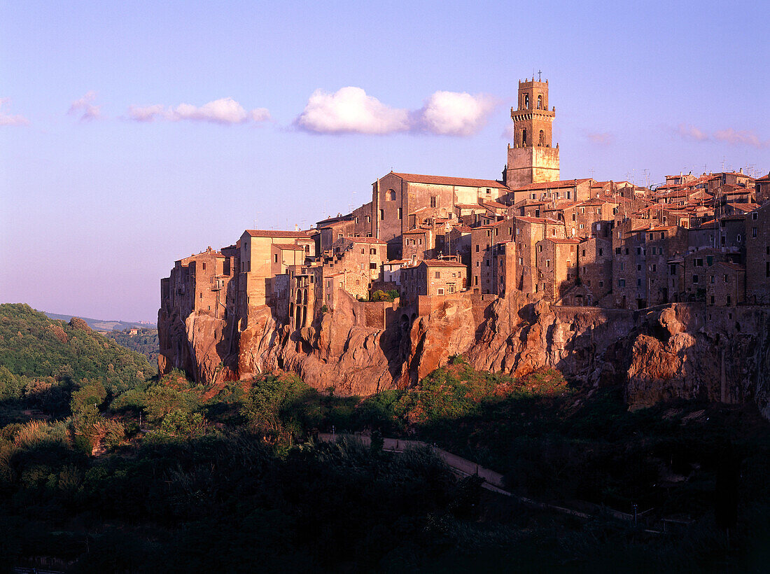 Blick auf Pitigliano, Toskana, Italien