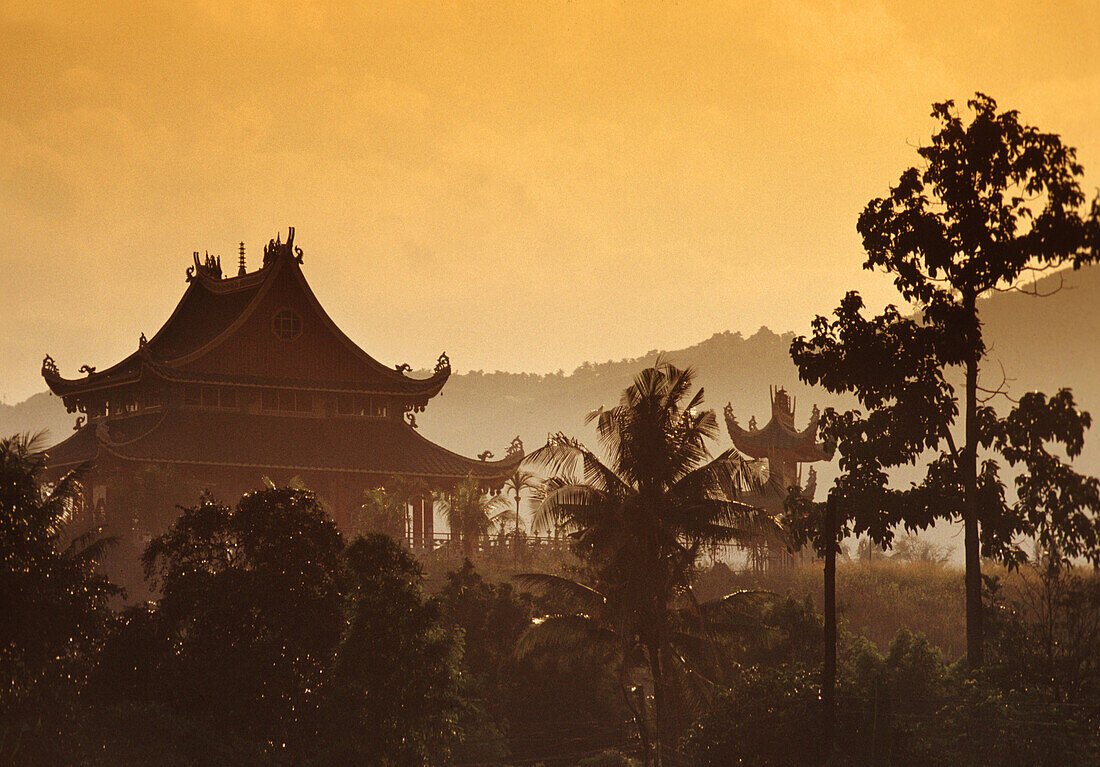 Taoist Temple at sunset, Cebu City, Philippines