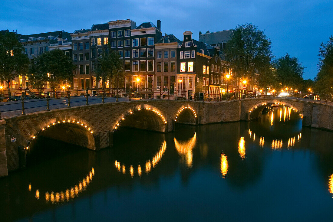 Amsterdam,Gracht at twilight