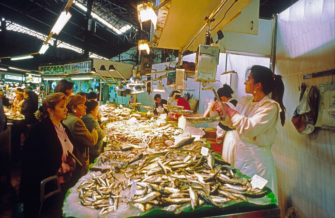 Fish stand,Marquee,Barcelona,Spain
