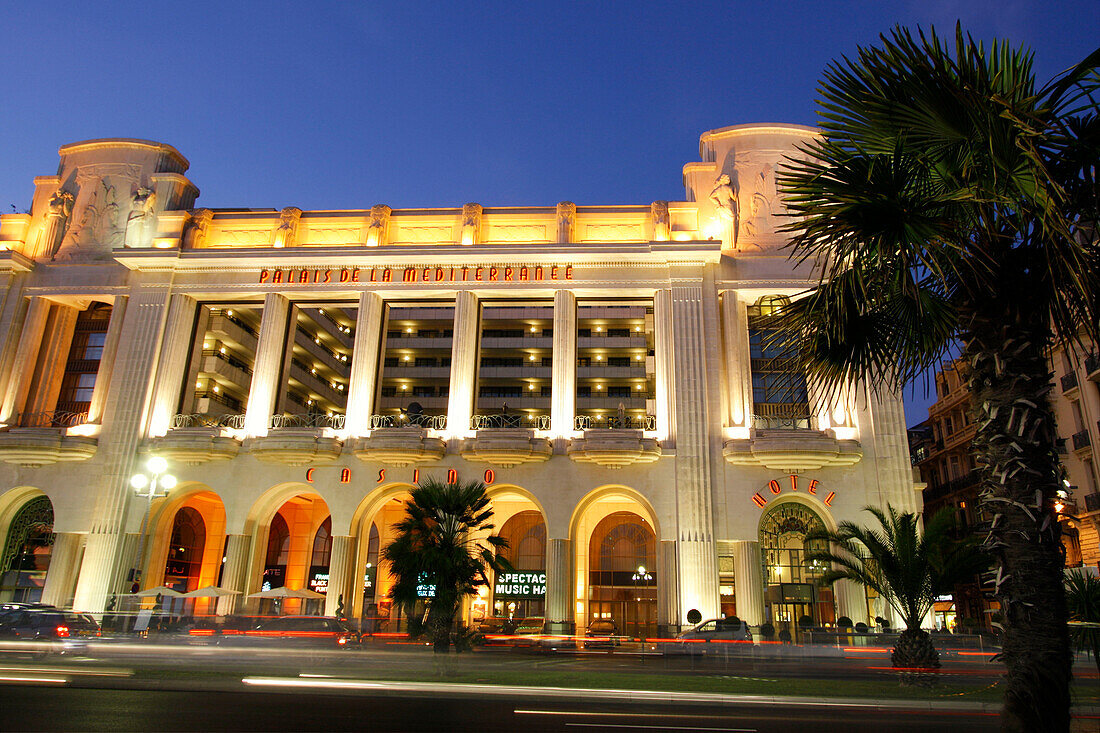 Hotel, Palais la Meditteranee, Anglais Gehweg, Nizza, Frankreich