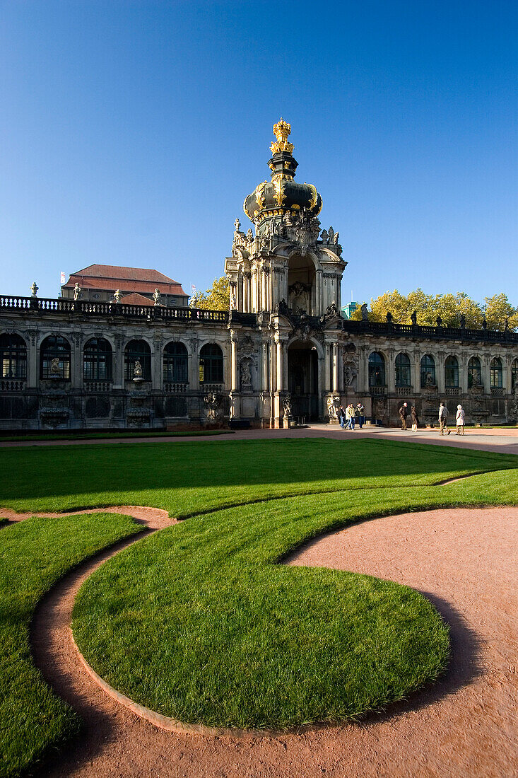 Deutschland, Dresden, Saxony,  Zwinger, courtyard, park