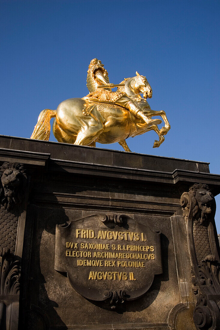 Dresden, goln  equestian of August r Starke, sculpture