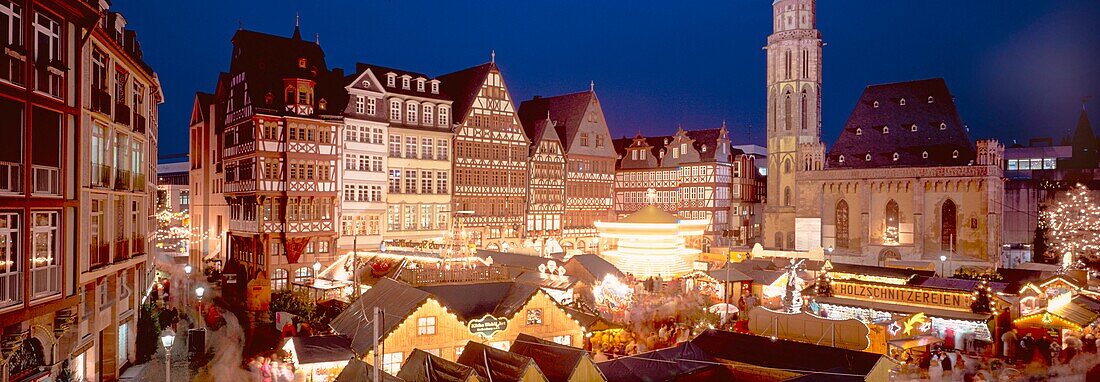 Deutschland, Frankfurt,Weihnachtsmarkt am Römer
