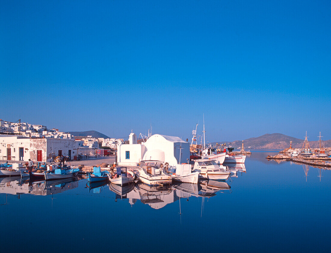 Griechenland, Kykladen, Paros, Naoussa, Fischerhafen
