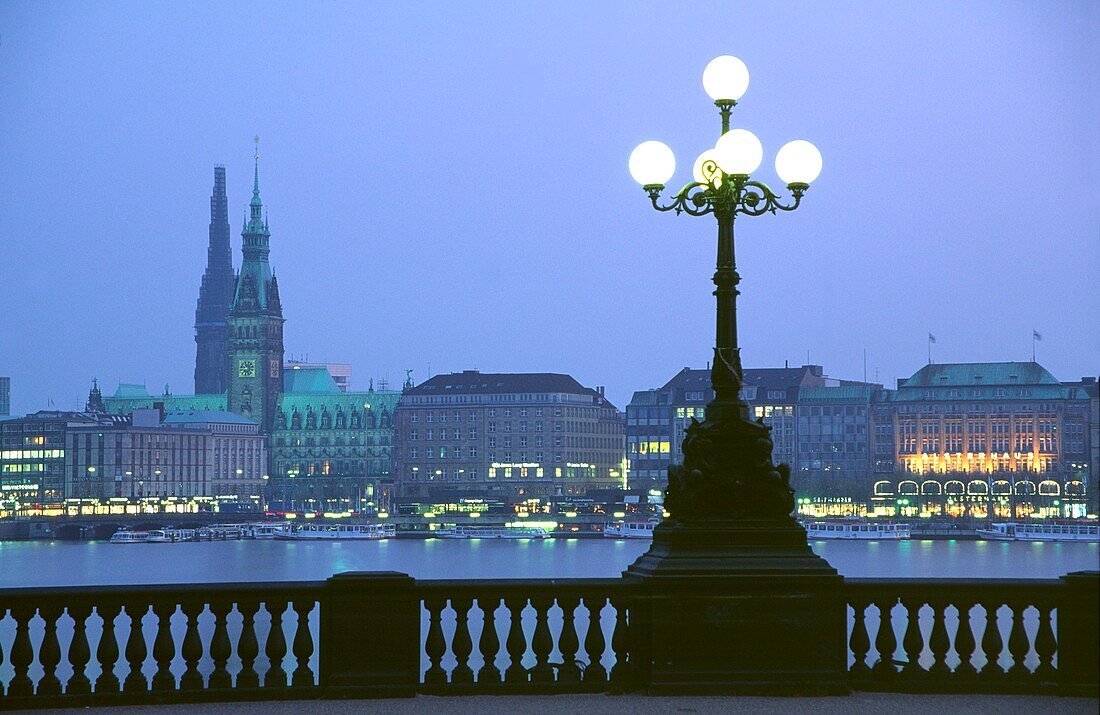 Hamburg,Binnenalster dusk