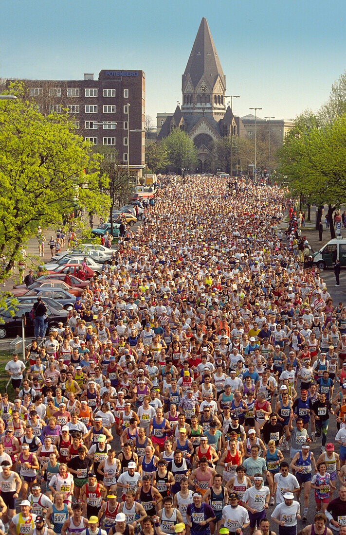 Germany, Hamburgm Marathon, crowd