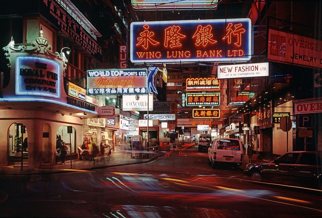 Hongkong,Kowloon,Neonbeleuchtung