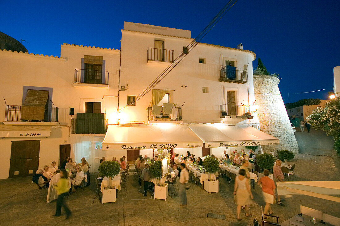 Restaurant, Dalt Vila, Ibiza, Baleares Insel, Spanien
