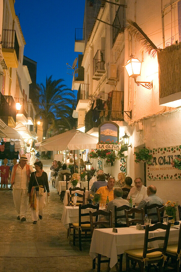 Restaurant, Dalt Vila, Ibiza, Baleares, Spanien