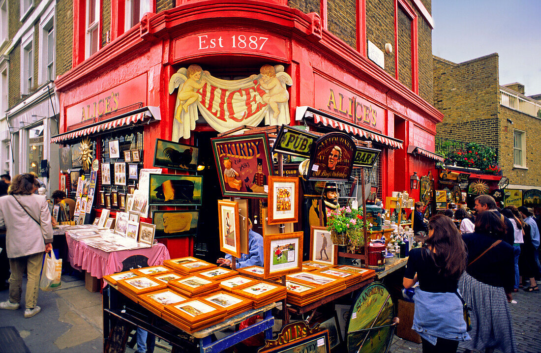 London, Notting Hill, antique shop, Alice