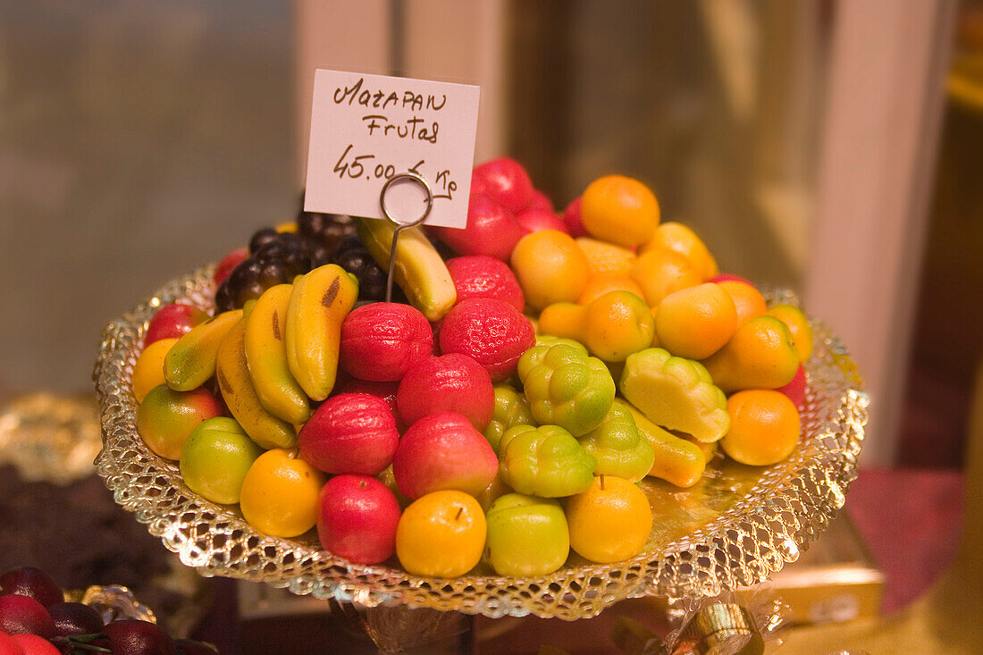 Fruits made of marzipan, Pastelleria, Palma, Mallorca