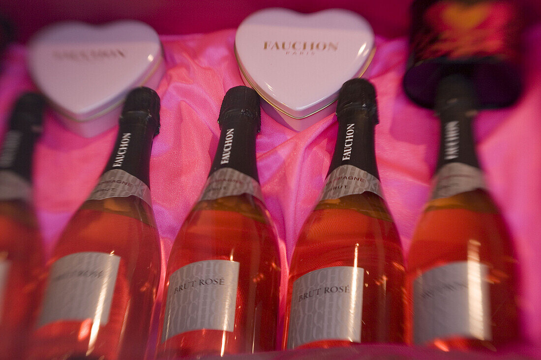 Paris France Place  la Maleine Fauchon champagne Brut Rose  blurred