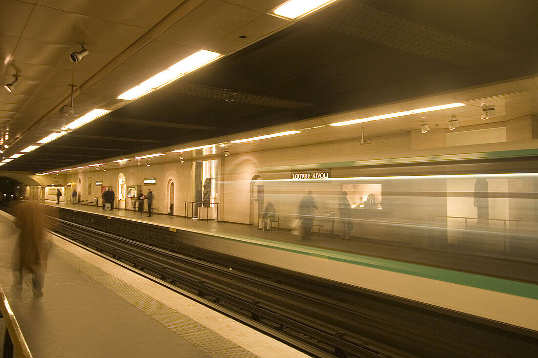 France Paris  Metro station Musee du Louvre
