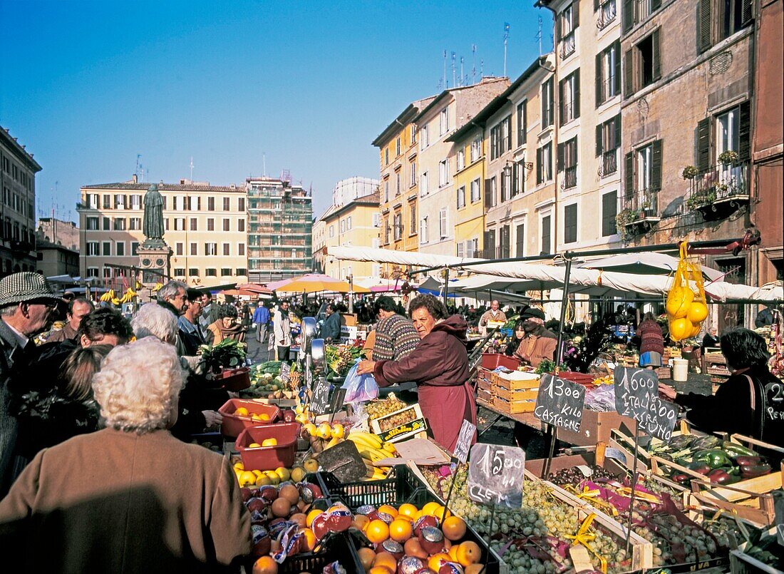 Rom, Campo di Fiori, Obst und Gemüse Markt