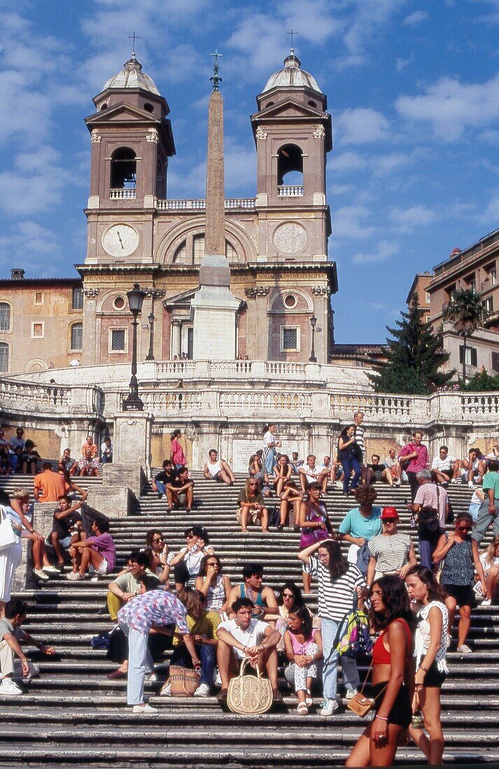 Rom, Spanische Treppe, Piazza di Spagna, Touristen