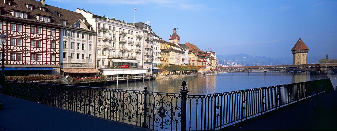 Old Town, Reuss, Luzern, Switzerland