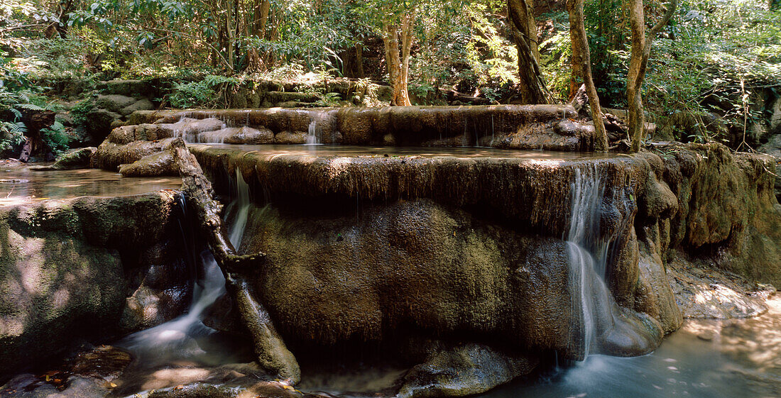 Thailand Erawan National Park  Kanchanaburi waterfall
