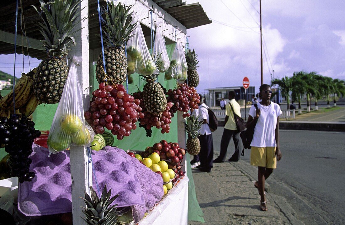 Tobago, Scarborough, Markt, Früchtestand