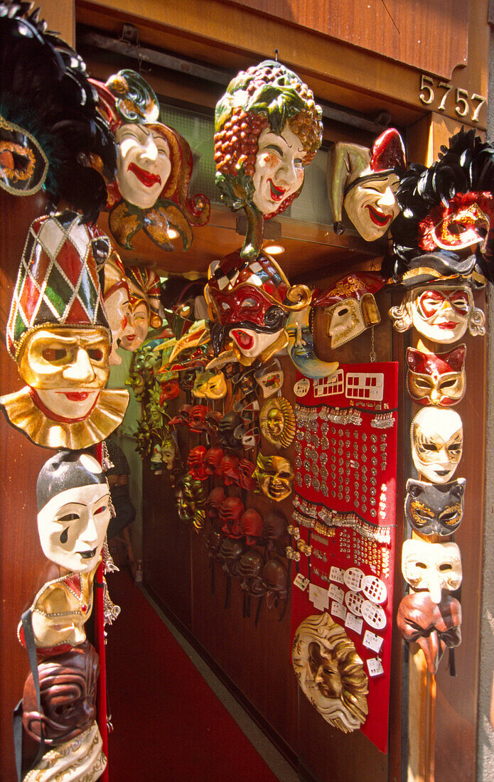 Masks, shop, Venice, Italy