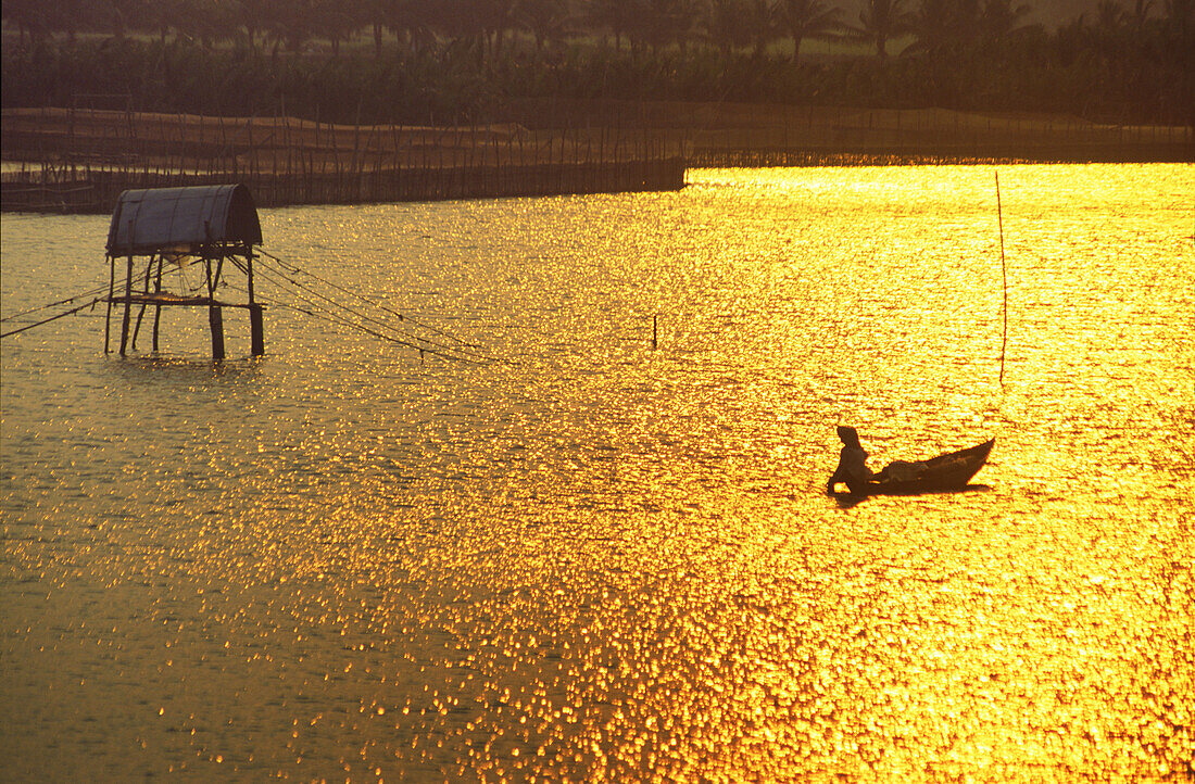 Fishing boats at sunset, Nha Thrang, Vietnam