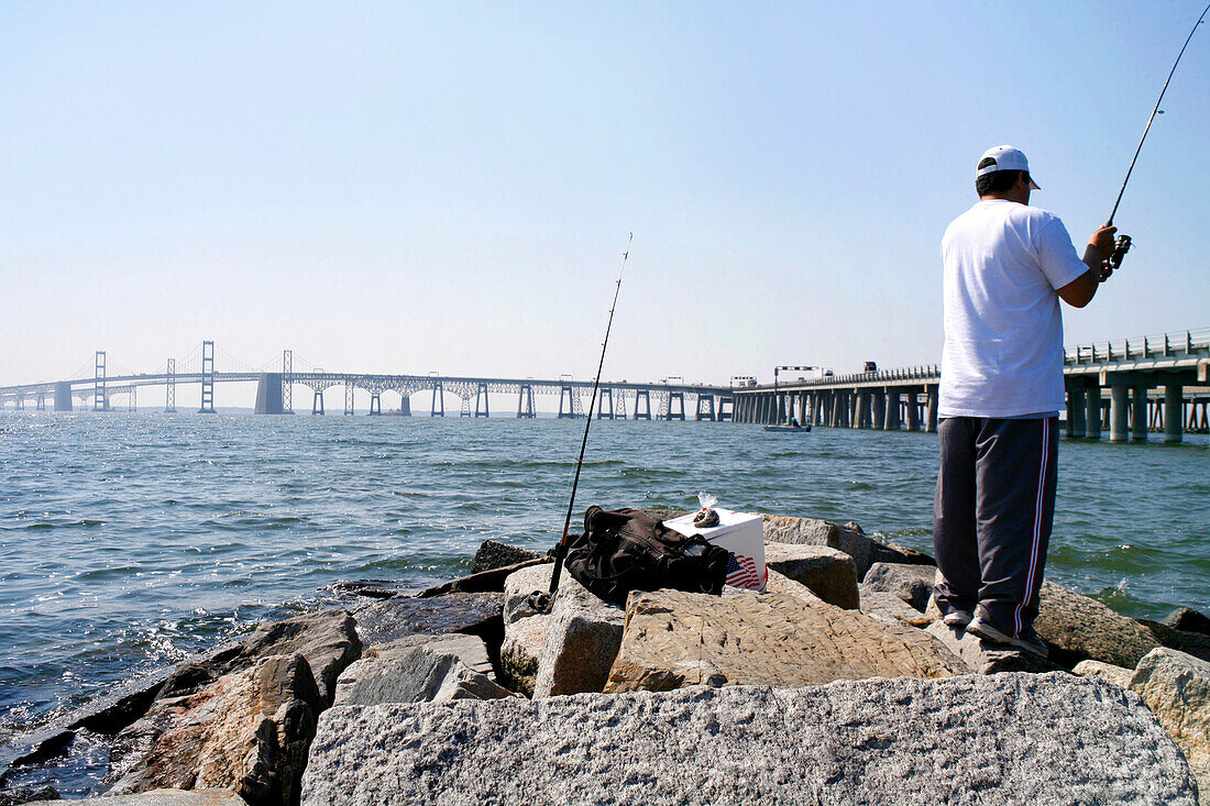 Chesapeake Bay Bridge, Chesapeake Bay, Maryland, USA