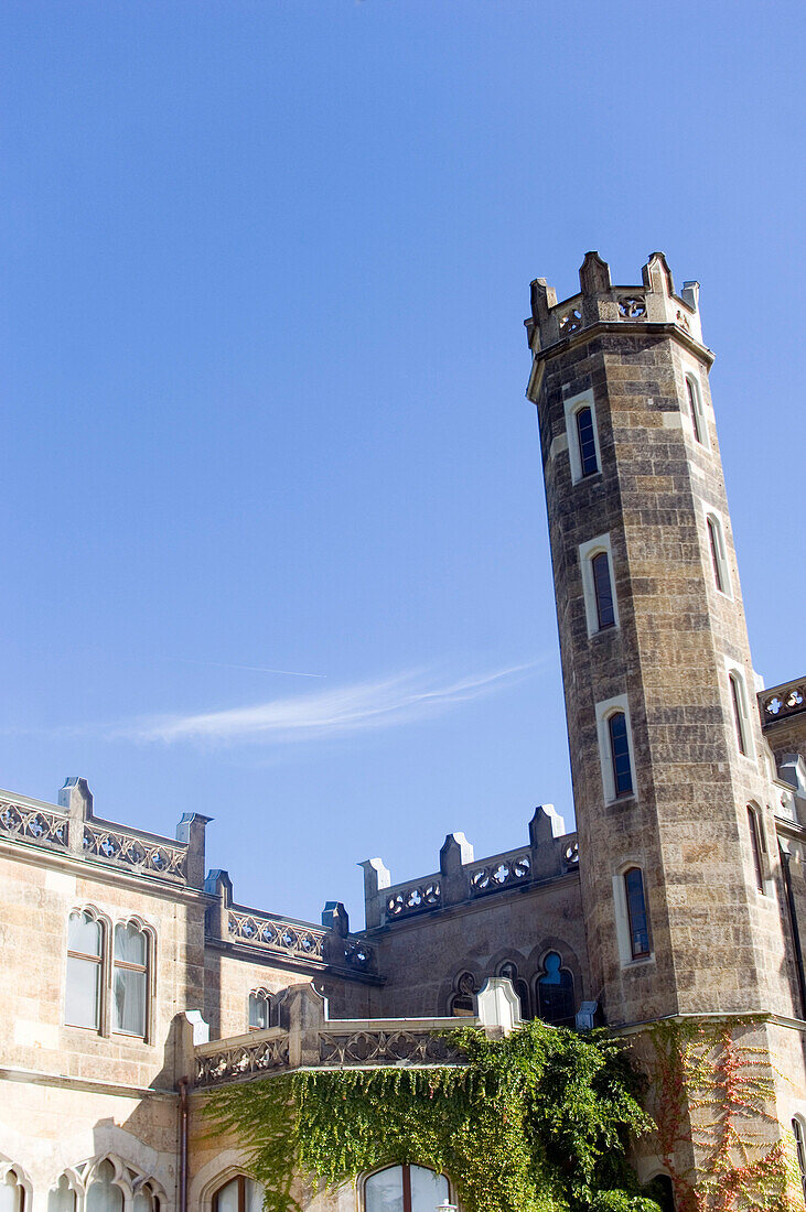 Deutschland, Sachsen, Dresden, Schloss Eckberg, Hotel, Burg, blauer Himmel