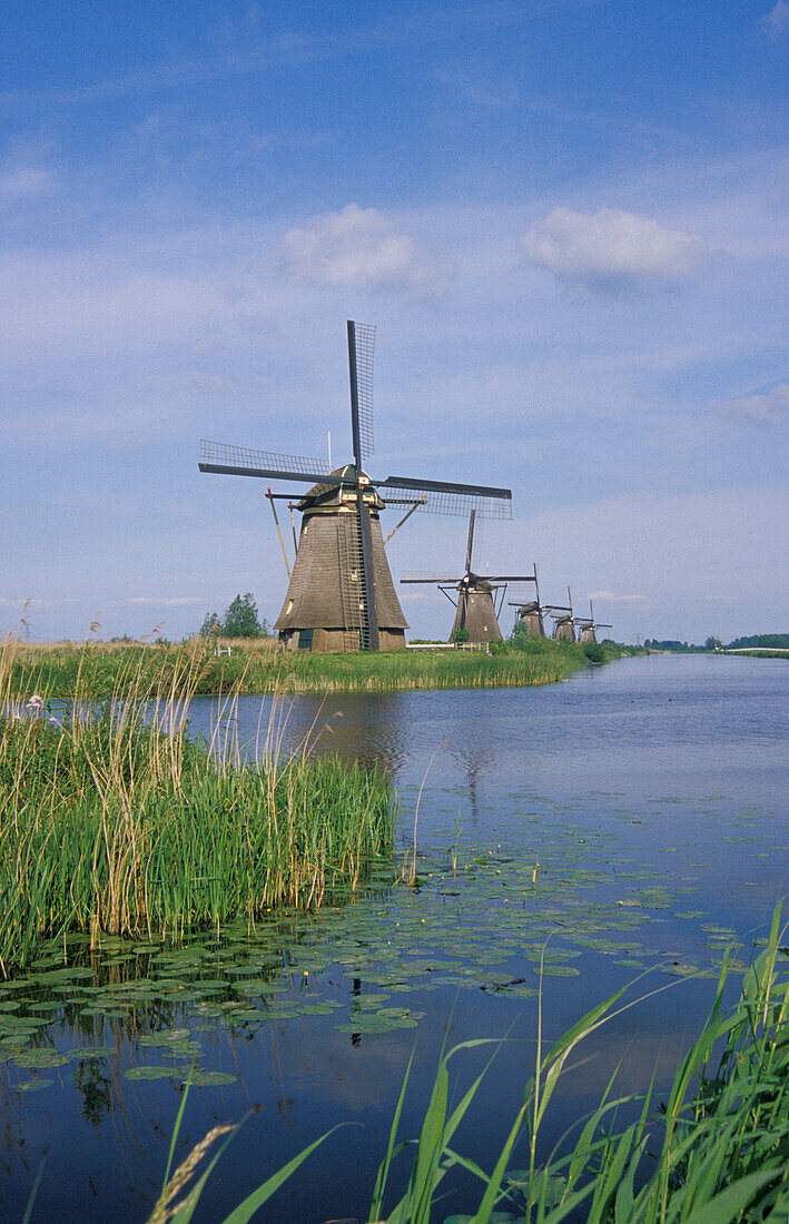 Windmills at Kinderdijk, Netherlands, Europe