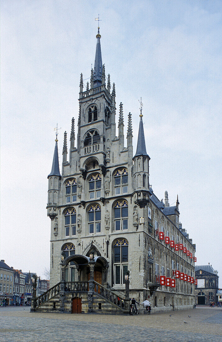 The gothic townhall at Gouda, Netherlands, Europe