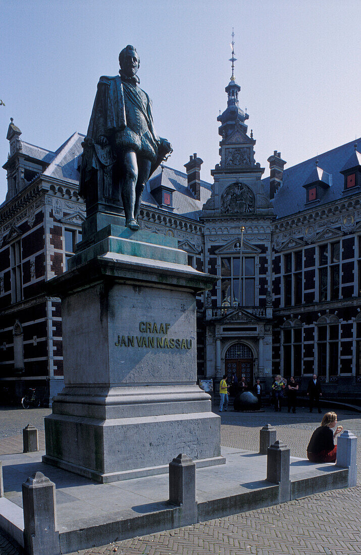 Utrecht, university and monument Graf Jan van Nassau, Netherlands, Europe