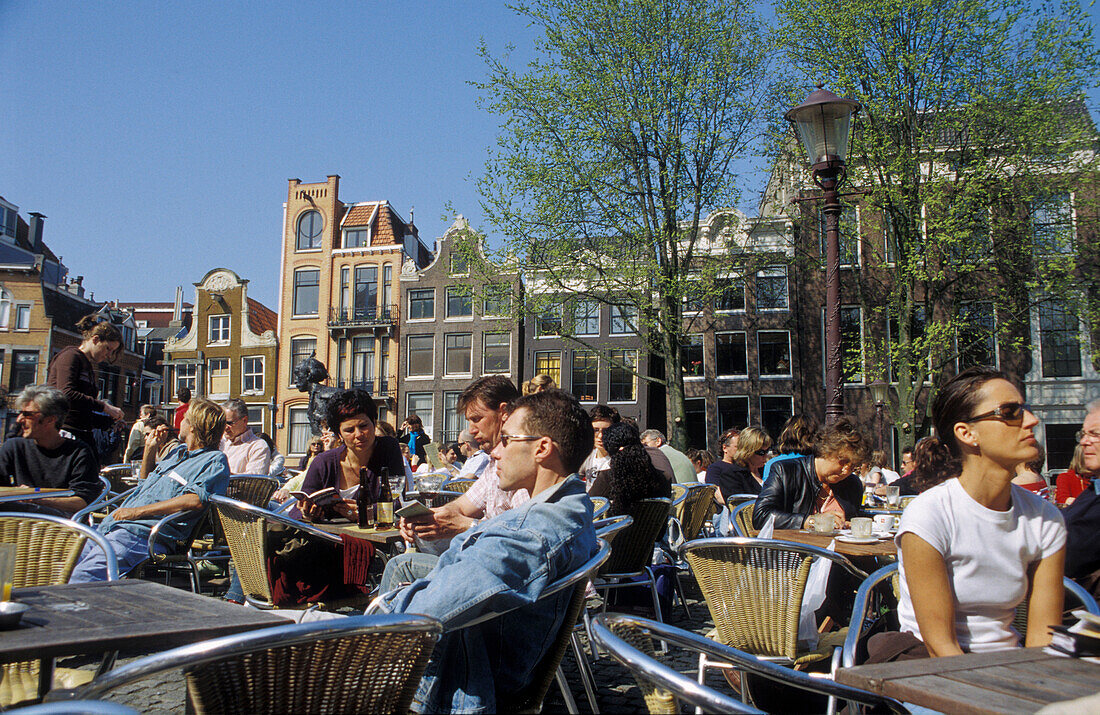Streetcafe at Torensluis, Singel, Amsterdam, Holland, Netherlands
