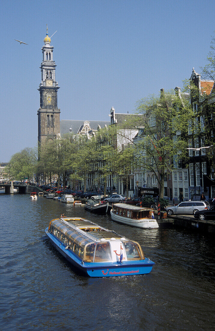 Westerkerk and Prinsengracht, Amsterdam, Holland, Netherlands
