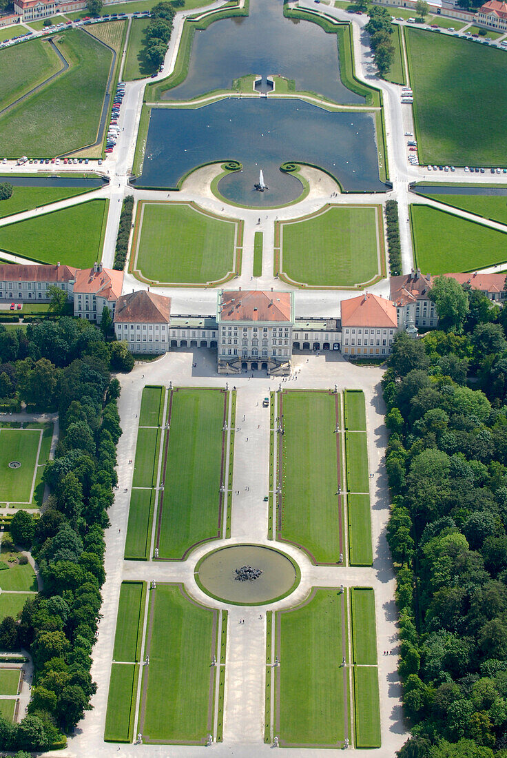 Deutschland, Bayern, München, Schloss Nymphenburg, Luftbild