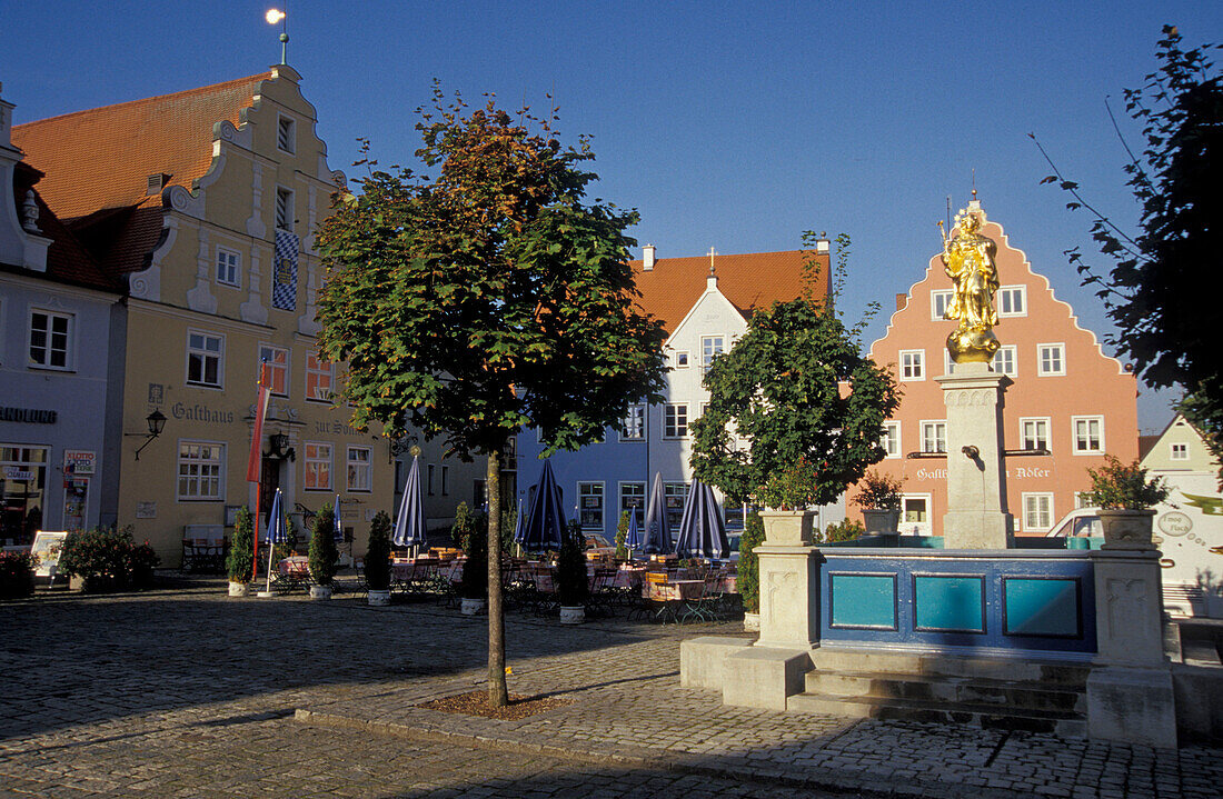 Wemding, historischer Marktplatz, Bayern, Deutschland, Europe