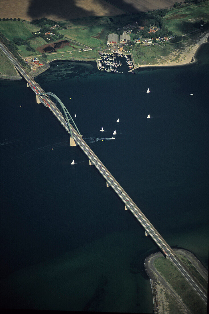 Fehmarnsund Bridge, Fehmarn Island, Schleswig-Holstein, Germany