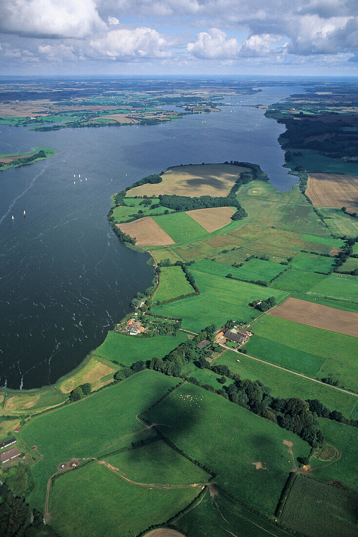 Sail boats on Schlei, Schleswig-Holstein, Germany