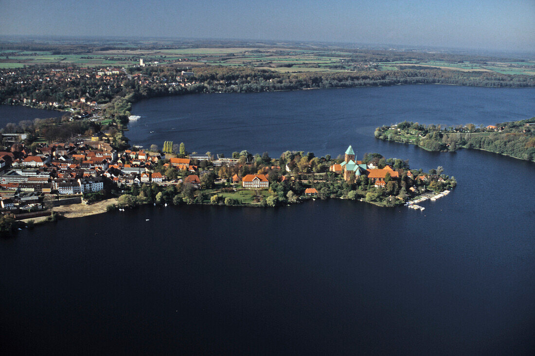 Ratzeburg at lake Ratzeburg, Schleswig-Holstein, Germany
