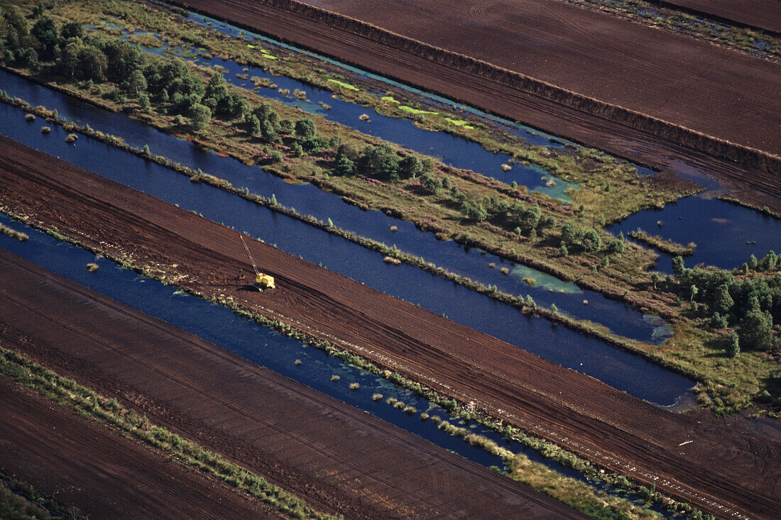 Grosses Moor, Peat digging, Uchte, Lower Saxony, Germany