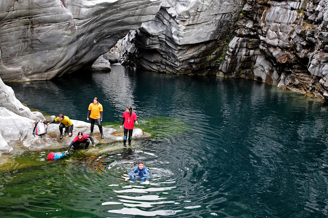 Canyoning, Tessin, Gole die Macchia, Schweiz