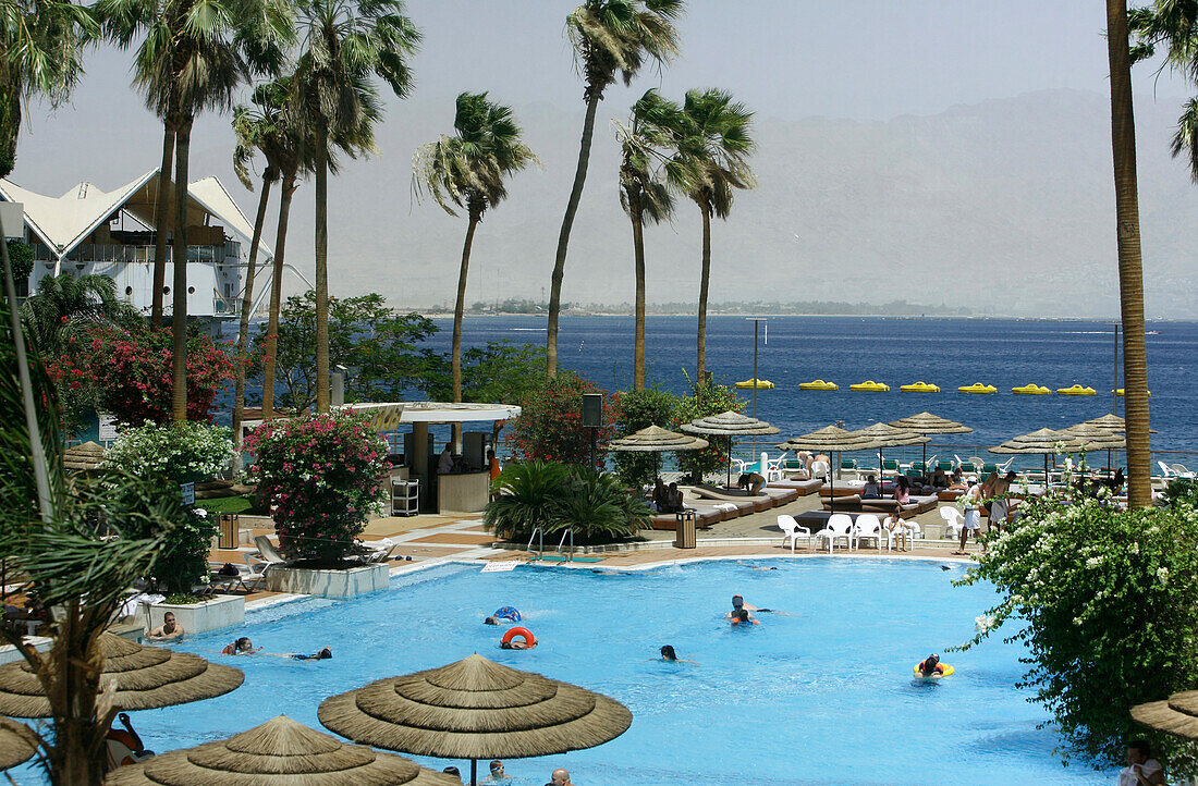 Hotel und Pool, Elat, Israel