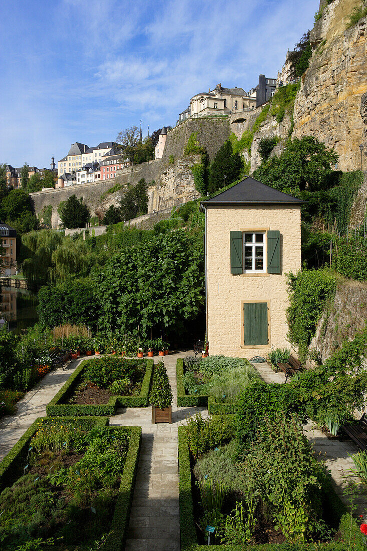 Garten im Stadtteil Grund, Luxemburg