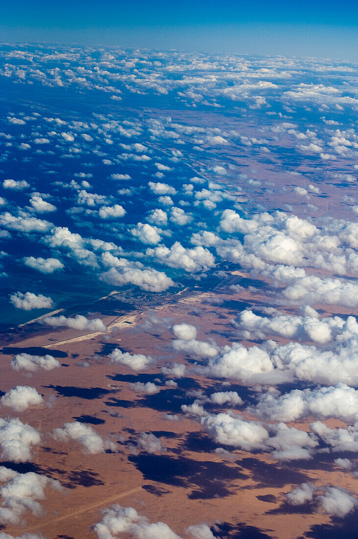 Aerial view of the Egyptian coast, Mediterranean Coast, Egypt