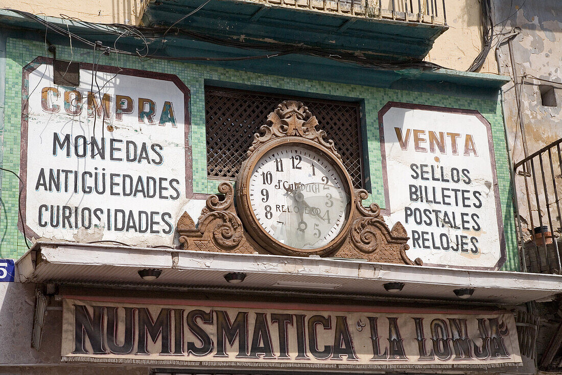 old shop front, Barrio del Carmen Valencia, Spain