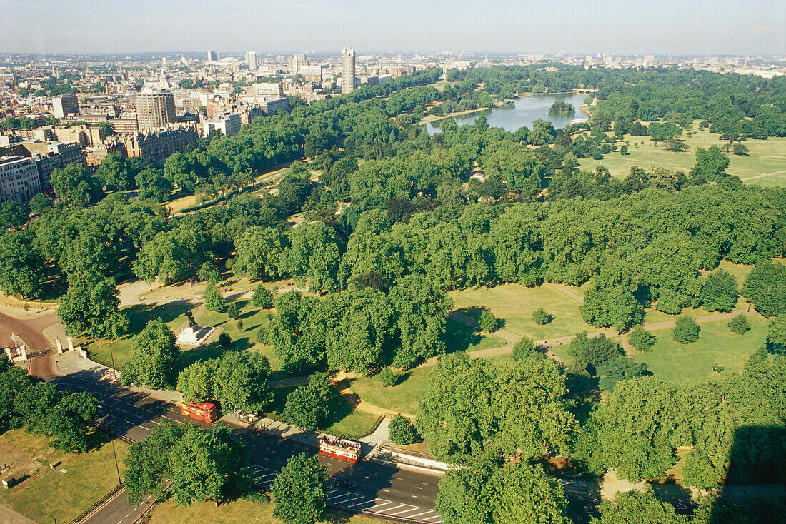 Luftaufnahme von Hyde Park, London, England