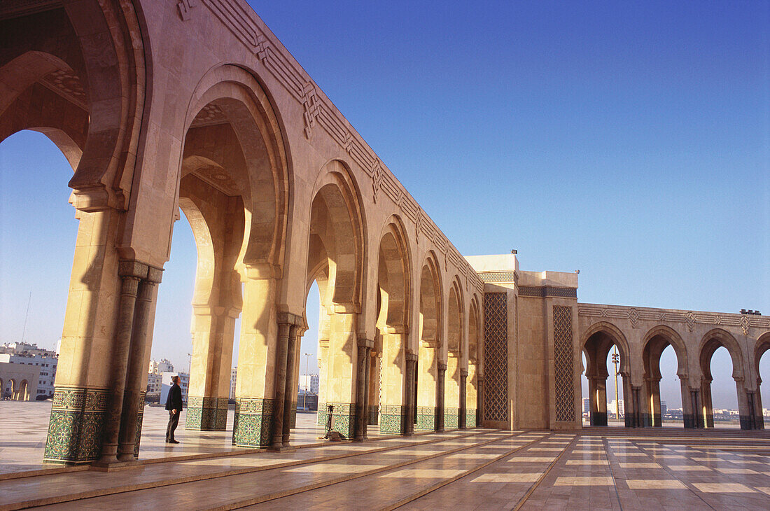Moschee Hassan II, Arkade, Casablanca, Marokko, Afrika